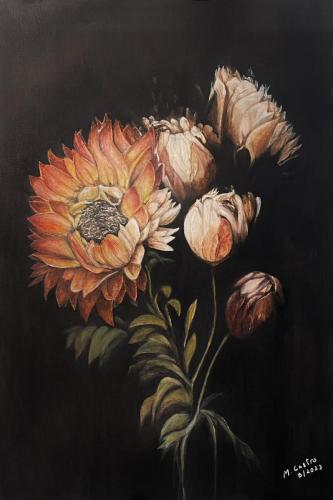 Straw-Flowers-Oil-20x30